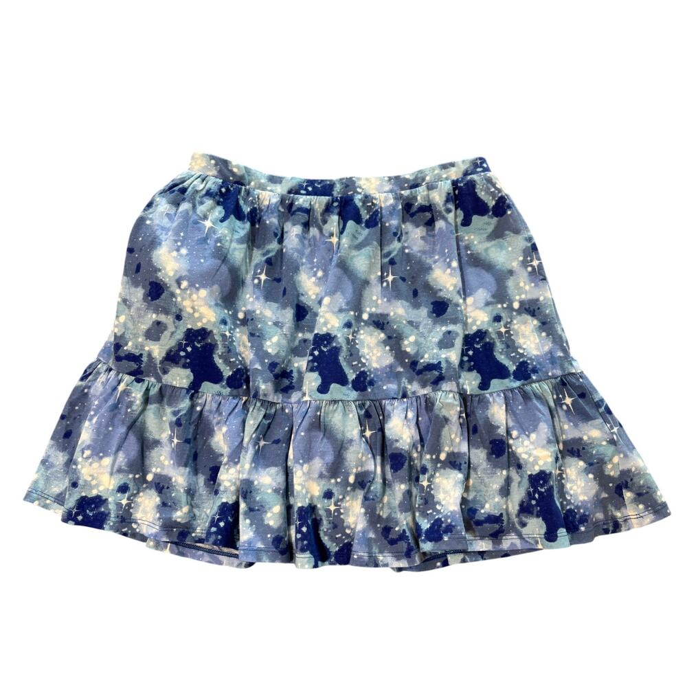 Lands End Girls Skort Moonst Blue Galaxy Size XL